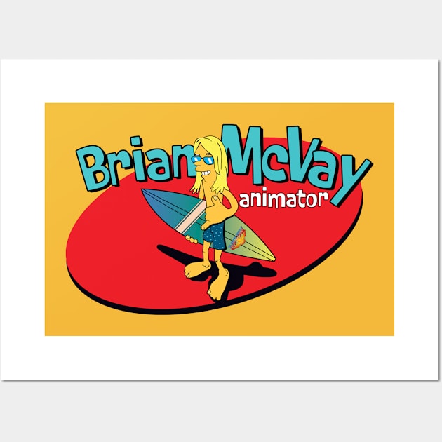Front Logo - Brian McVay animator Wall Art by McVay Surfboards 
